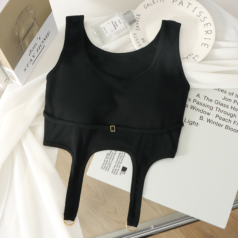 Belleza espalda camisola chic de las mujeres irregulares chica caliente ropa exterior ropa interior Copa fija todo partido tubo inferior superior Chaleco de las mujeres