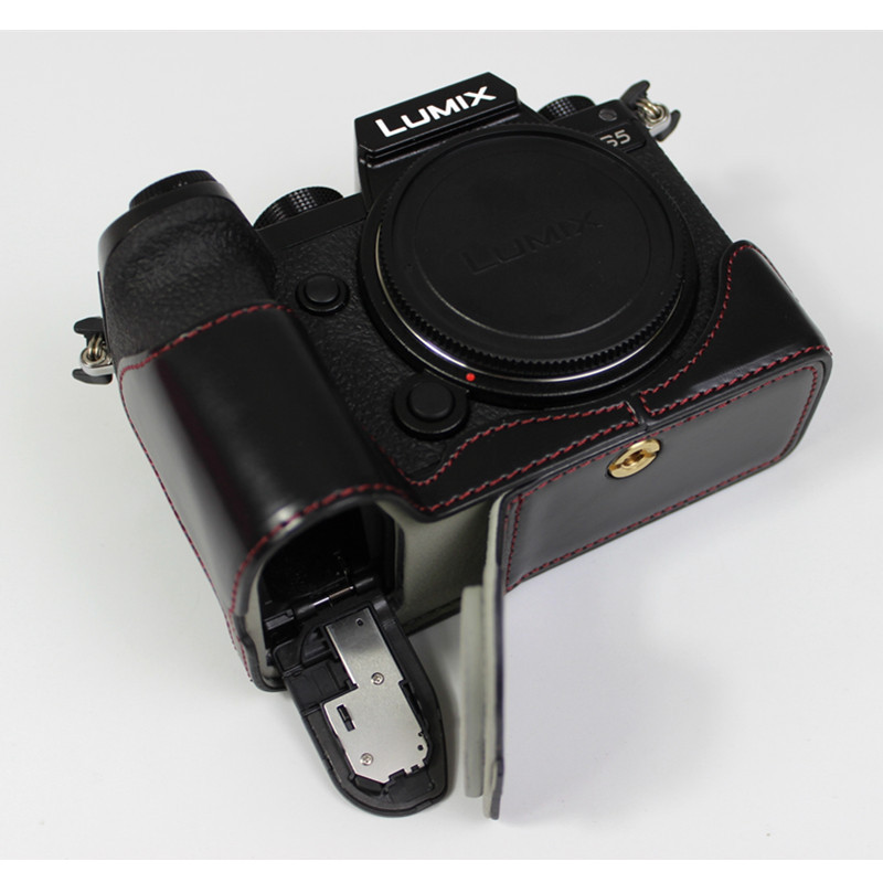 파나소닉 GX85 카메라 가방 LX10 마이크로 싱글 GH6 GH5S 보호 가죽 케이스 S5 베이스 LX100M2 하프 세트에 적합