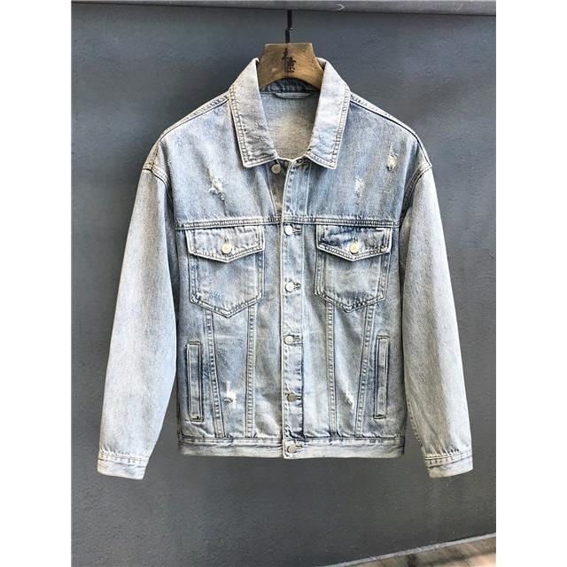 INS Internet celebridad marca de moda Abrigo de mezclilla chaqueta de pareja de primavera y otoño suelta para hombres ropa exterior para hombres