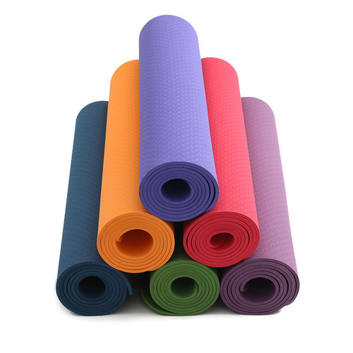 Manufacturer Direct Sales Logo Position Line Yoga Mat Anti-Slip Durable Shock Absorbing Eco-Friendly Odorless TPE Yoga Mat