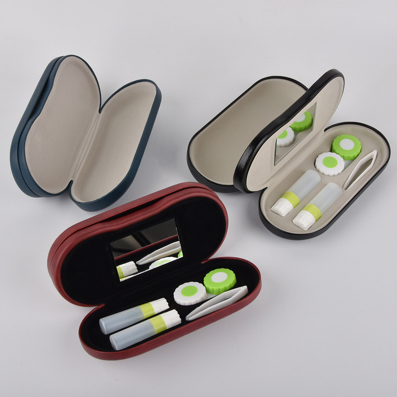 New Wx015 Genuine Handmade Contact Lens Case for Men and Women, Creative Dual-Use Optical Eye Companion