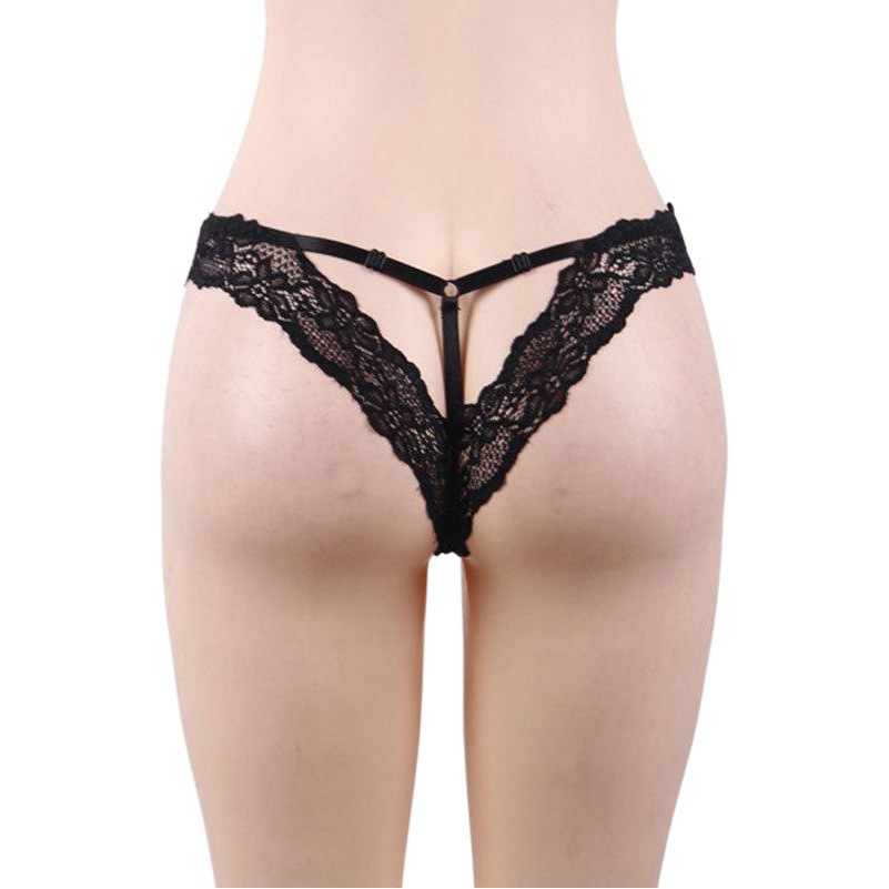 Ropa interior sexy de comercio exterior de Europa y América de las mujeres de costura de encaje hueco de cintura baja calzoncillos Amazon Venta caliente p5167