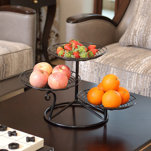 多层水果盘客厅三层水果盆网红果盘欧式家用简约创意水果篮