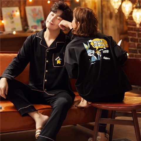 Más tamaño par pijamas manga larga 100% algodón de mediana edad y ancianos papá desgaste del hogar Primavera, otoño e invierno a cuadros desgaste del hogar