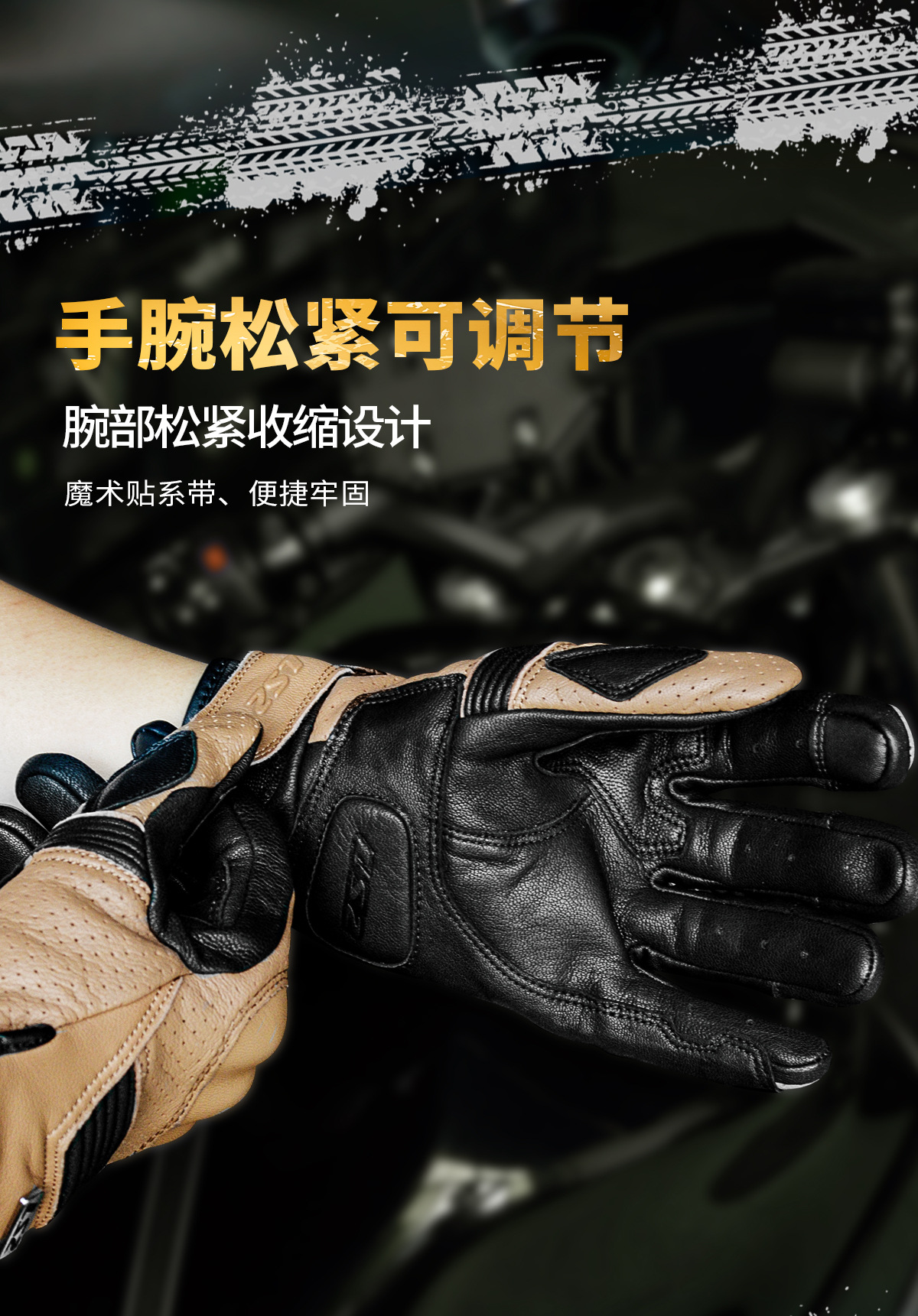 Ls2 Harley Retro Motorcycle Cycling Leather Gloves for Men and Women, Anti-Fall, Wear-Resistant, Touch Screen, All Year Round Mg020
