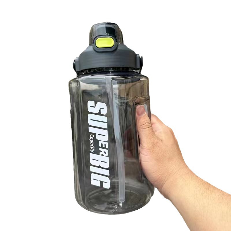 Xinbedi nueva taza de agua de plástico taza de beber directa taza de agua hervidor de hombres y mujeres deportes fitness espacio al aire libre taza de agua de plástico