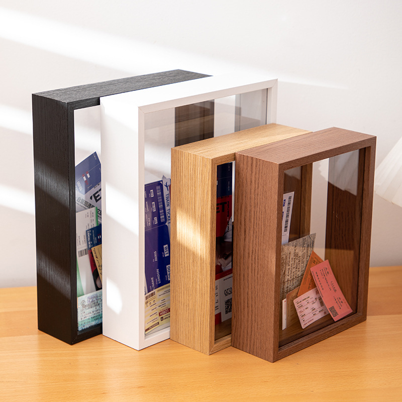 Time Fragment Photo Frame Ticket Travel Ticket Commemorative Coin Ticket Stub Storage Frame Postcard Wall Display Picture Frame