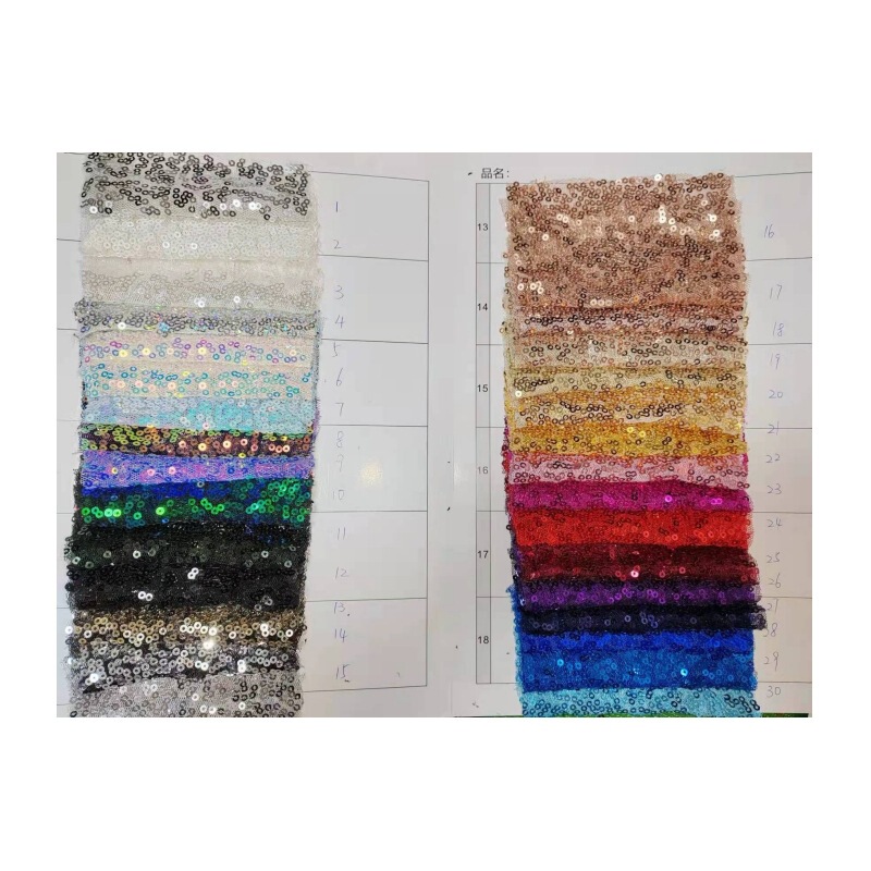 Mesh Sequin Embroidery 3mm Dense Lace Fabric Embroidered Tablecloth Wall Covering Wedding Dress DIY Taro Purple