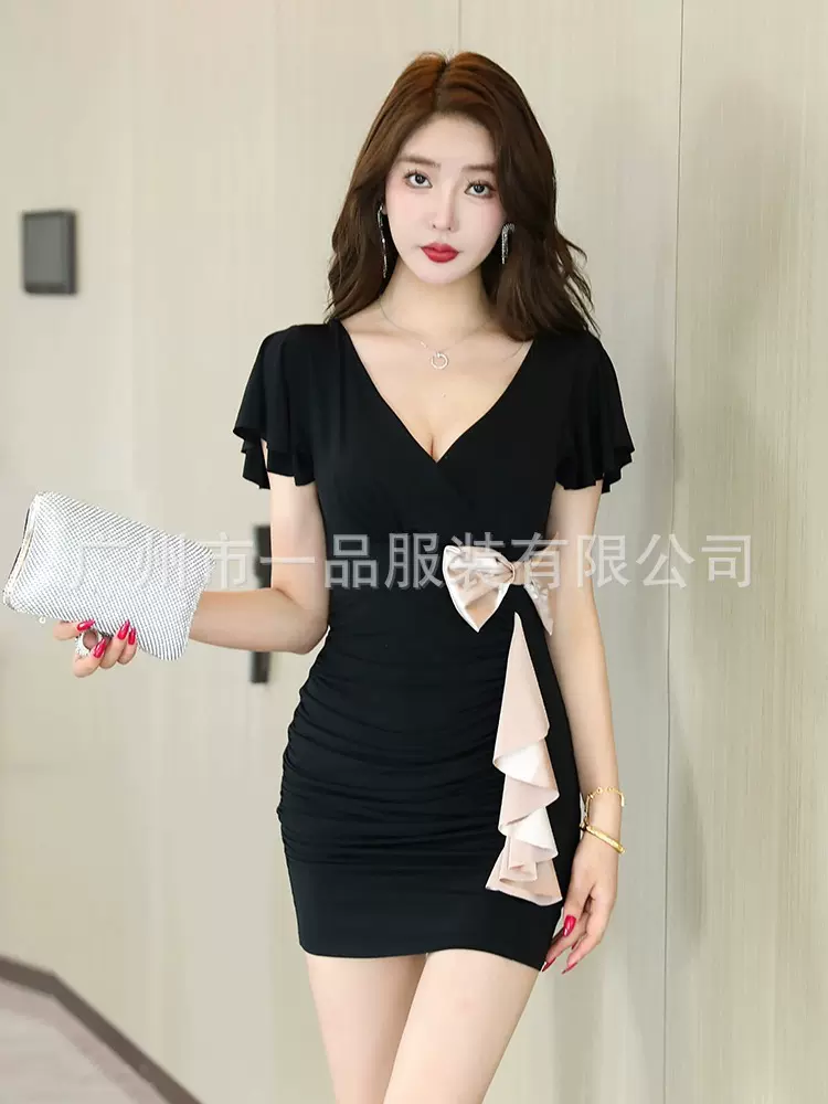 柔式技师工作服性感包臀裙夜总店连衣裙养生美容足浴技师工作服夏