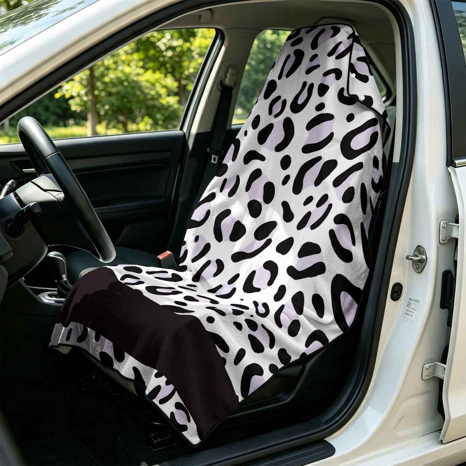 Printed bath towel and car seat cover 2-in-1, ultra-fine fiber outdoor beach and car dual-use universal seat cushion