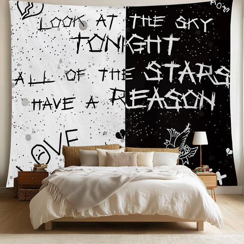 Room decoration tapestry bed headboard arrangement fabric wall background cloth Instagram style wall coverings