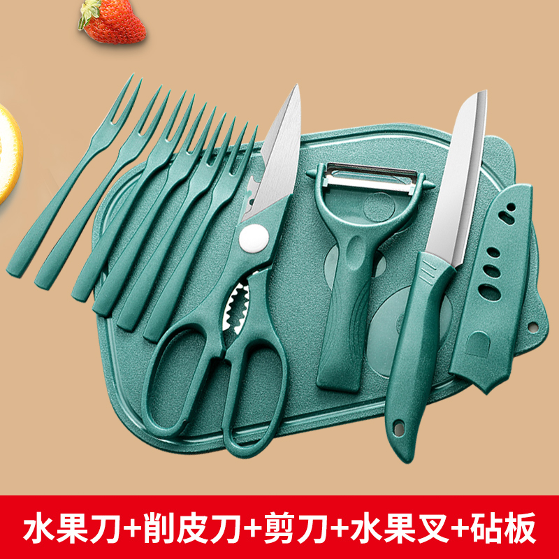 墨绿小墩熊四件套+6叉