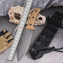 厂家批发户外刀直刀高硬度战术生存刀军刀野营荒野开山刀求生刀具