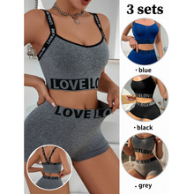 G 11840 Letter beauty back sport bra set ��ĸ����Ůʿ�˶���