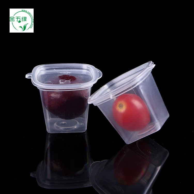Recipientes desechables para salsa Jinwuyuan, vasos para salsa, envases redondos/en forma de corazón para llevar, 45 ml, especiales para comida para llevar. image 5