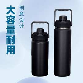 外贸款大容量600ml户外运动水杯双层304不锈钢保温20oz太空杯水壶