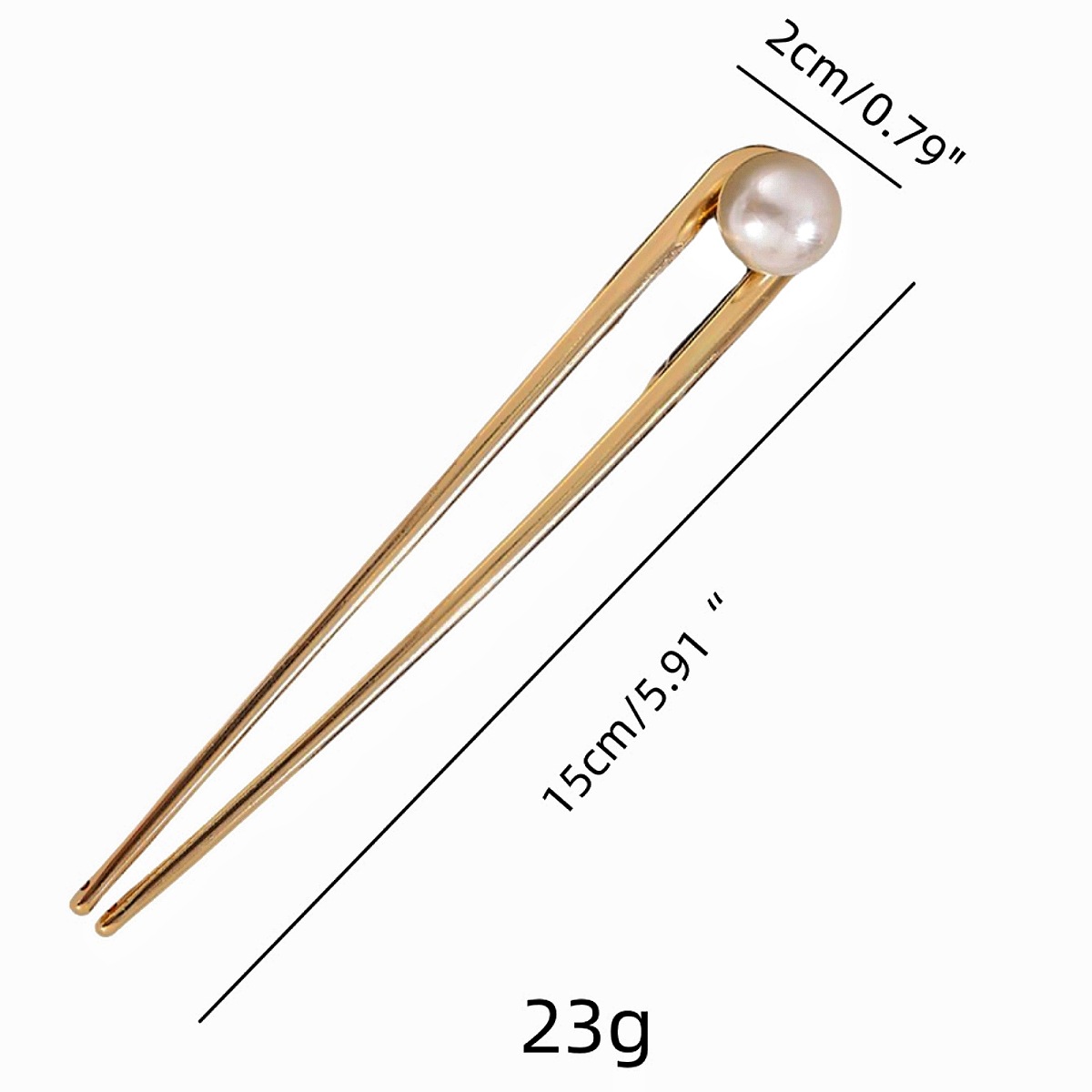 Venta caliente transfronteriza suministro de horquilla en forma de U Hanfu estilo antiguo palillos aleación incrustaciones perla horquilla accesorios para el cabello tenedor para el cabello al por mayor