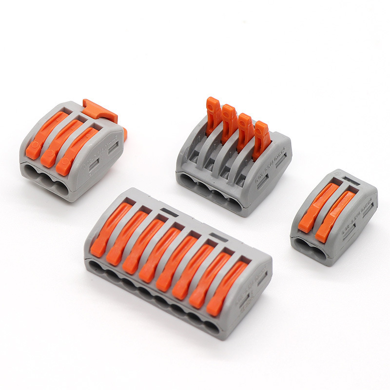 PCT - 212 terminal de cableado rápido azul verde de doble color lámpara de alimentación de cable duro conector de línea paralelo al por mayor image 3