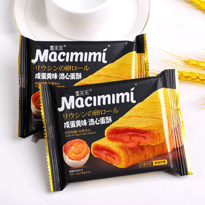 麦米米 Flowing Egg Crispy Salted Eggs Okshadow Conspling Egg Roll Office Snacks Independent Paps Leisure Food