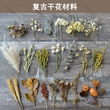 【复古风干花材料】短枝真植物标本相框diy花艺手作绣球欧式树叶