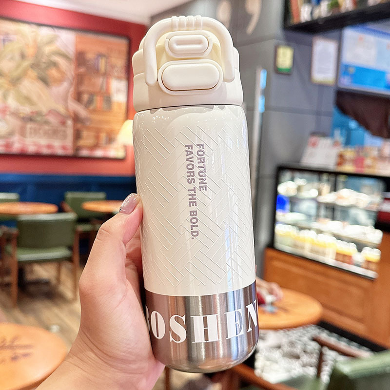 500ml 보온보냉 이중음용 텀블러 빨대 물병 휴대용 운동 물통