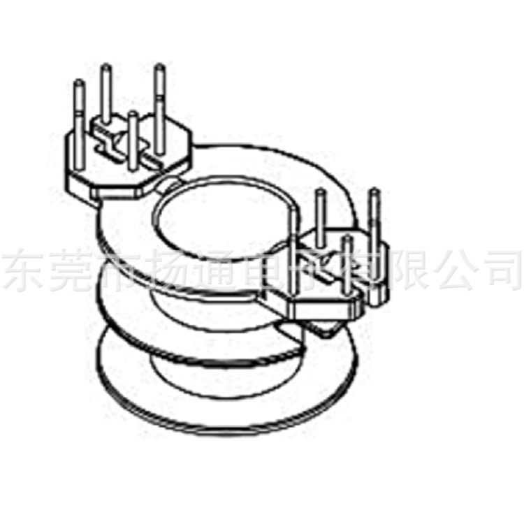 RM12变压器双槽骨架变压器骨架RM12立式6+6骨架电源单相高频