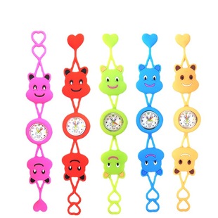 Factory Direct supply cute bear epoxy children's watch animal cartoon quartz watch lying watch new soft watch
