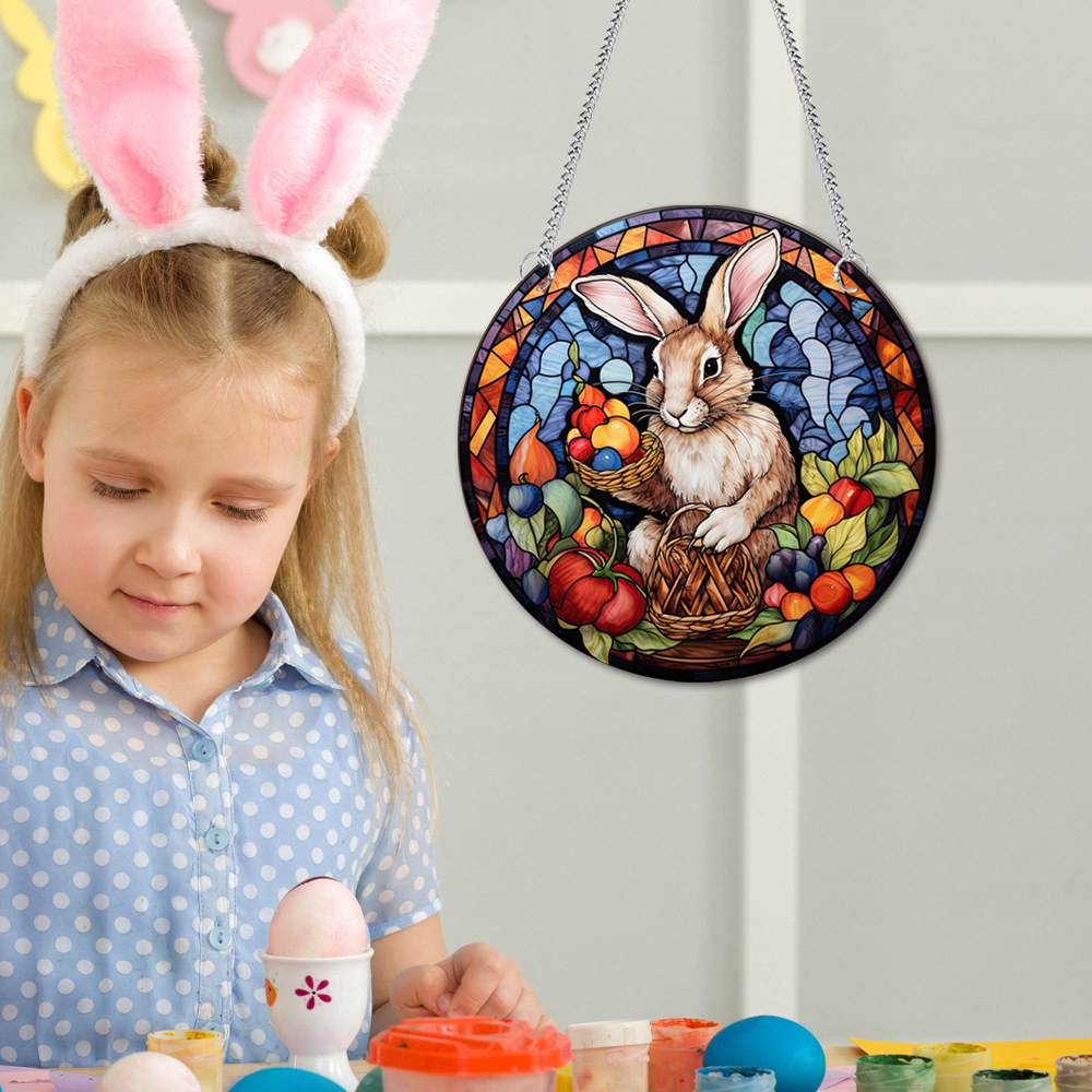 95g Weight pendant Home Textiles & Decor Type Acrylic Material Easter Festival Rabbit Pattern Casual, Elegant, Classical Style Easter Casual Elegant Classical Rabbit Arylic Party Supplies Decorations 62