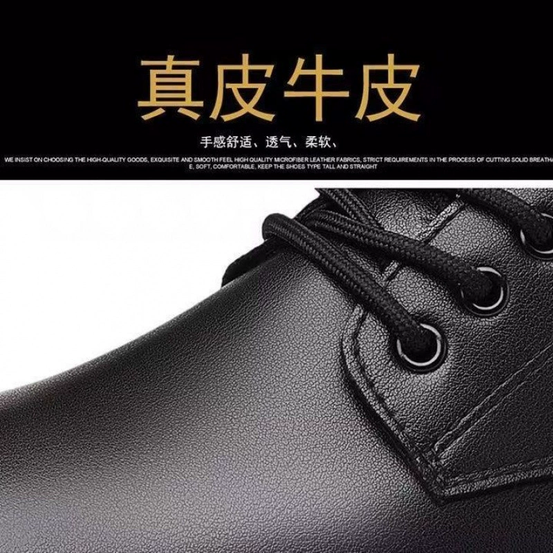 黁白 Demi-season non-slip sports shoes for leather shoes for leisure, genuine leather, trend of season, soft sole
