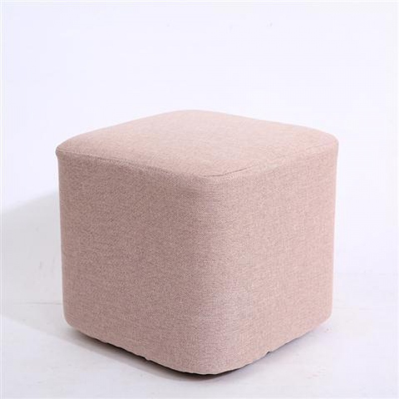연꽃색 25cm 높이 사각 스툴 - 장인 정신으로 엄선