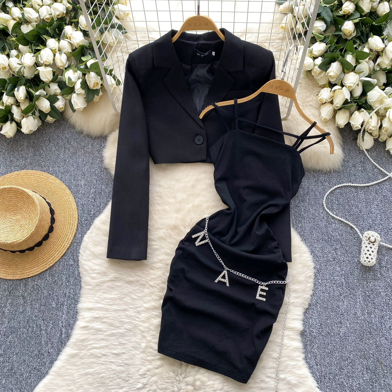 Леди Xiao Xiangfeng Advanced Чувство Короткий пиджак с длинными рукавами