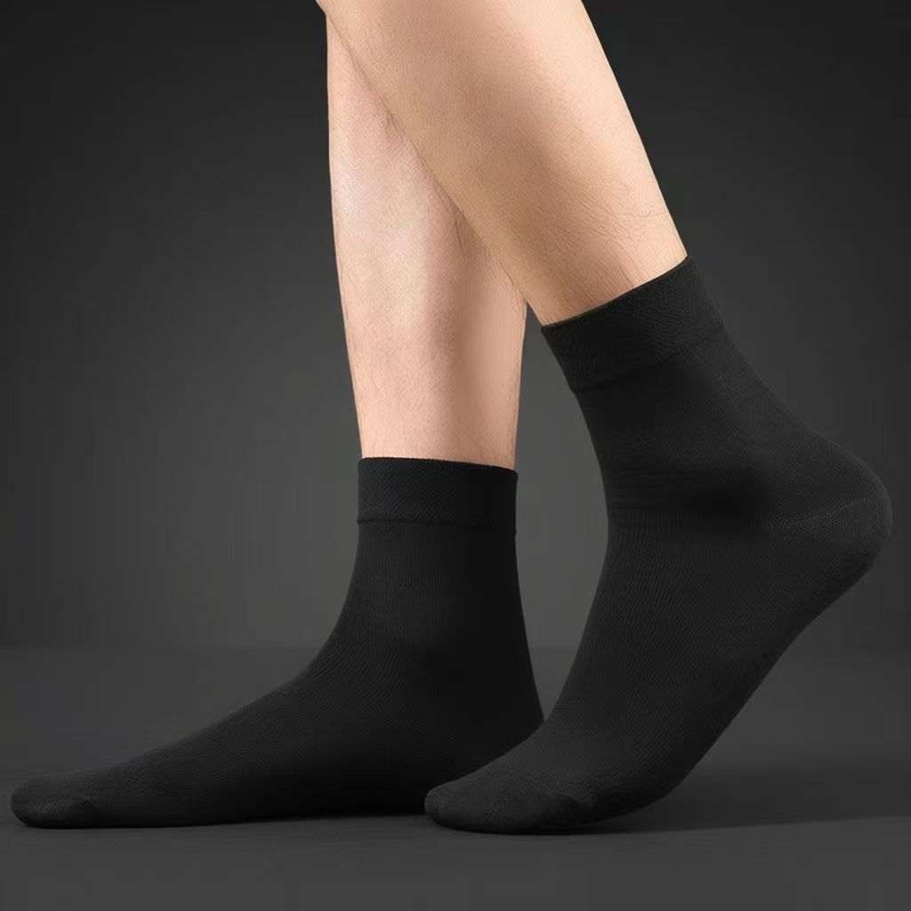 Calcetines al por mayor calcetines negras y blancas grises desechables diarias calcetines para hombres calcetines cortos de otoño para hombres calcetines cortos protectores de talón image 4