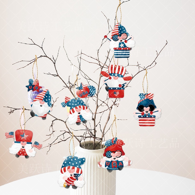 Amazon nueva fiesta del día de la independencia decoración colgante colgante del día de la independencia diseño de atmósfera colgante enano
