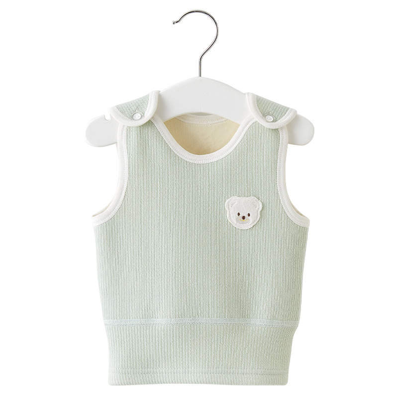 Chaleco de Bebé Ropa interior Primavera, Otoño e Invierno forro polar recién nacido niños y niñas bottoming protección del vientre cálido niños Chaleco de bebé