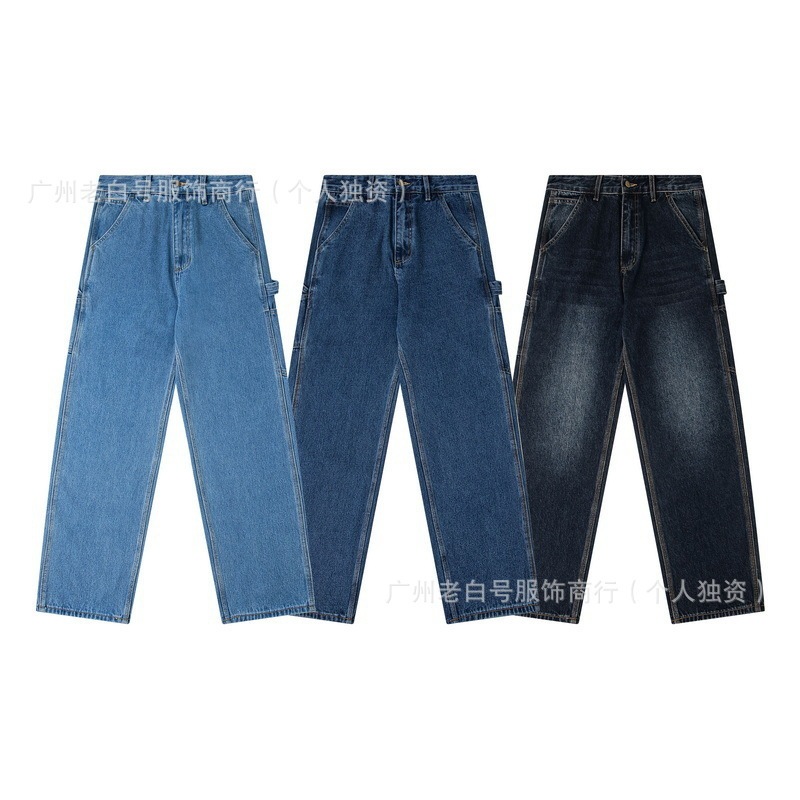 2025Ss Japanese-Style Trendy Brand All-Season Carhartt Label Simple Versatile Unisex Washed Jeans