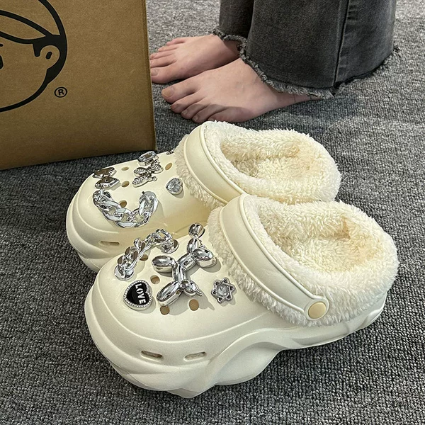 White silver fleece keep warm balloon