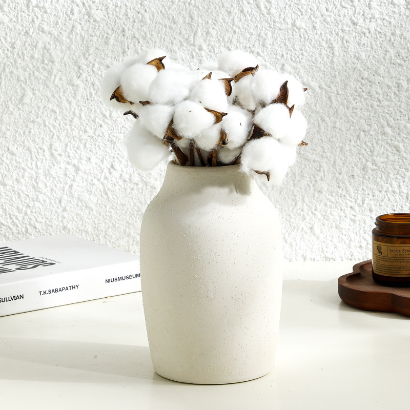 Wabi-Sabi Style Ceramic Vase Ornaments, Living Room Table Flower Arrangements, Home Decorations, Office Desk Dried Flower Bouquets, Colorful Ornaments