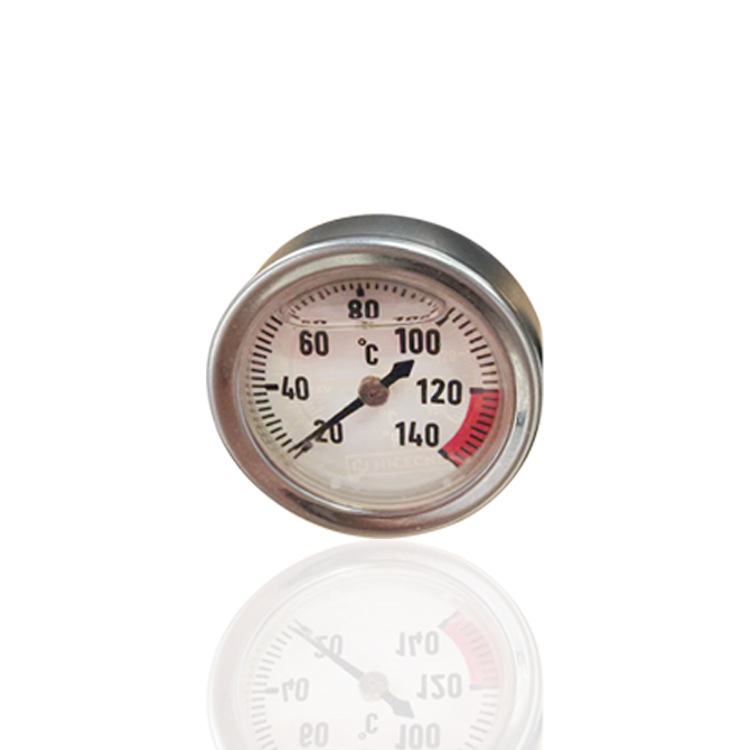 双金属温度计耐震充油加液轴向带杆子3凹槽WNSS-35Z 150°C工厂销