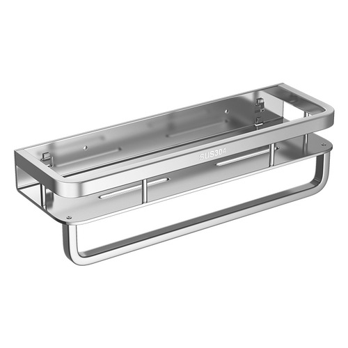 Kitchen and bathroom stainless steel traceless shelf seasoning rack no punching seasoning storage rack wall hanging rod storage rack