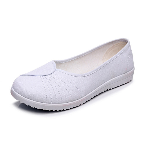 2024 One-word Hospital Nurse Shoes Wedge Women's Shoes Ladies Old Beijing Nurse Shoes Women's Work Shoes Wholesale