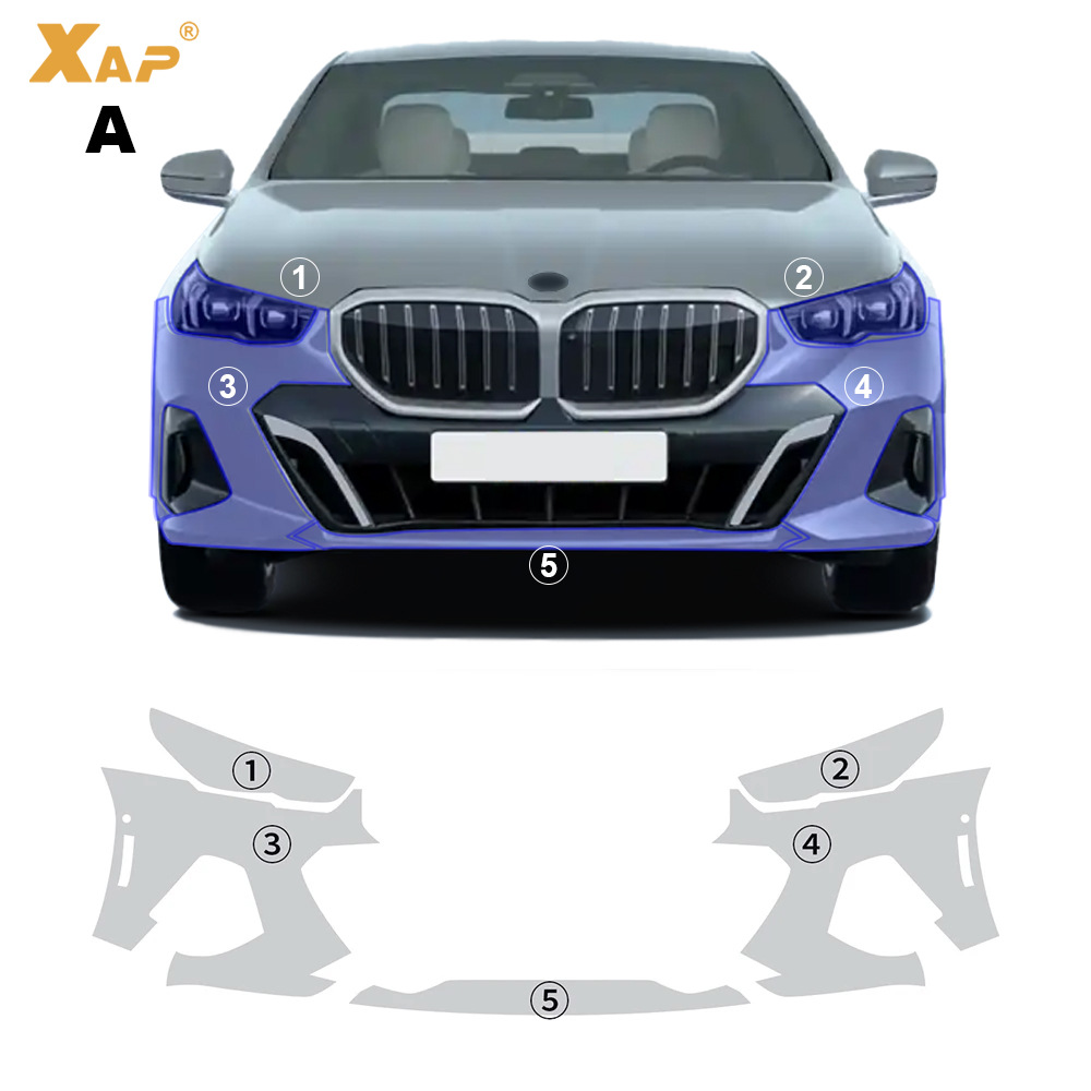 Cross-border special for BMW 5 Series G60M Sports TPU Invisible Paint Protective Film Anti-scratch and Brightening