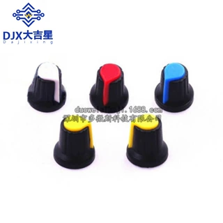 电位器旋钮 开关帽 (桃心钮 多种颜色) 内径6mm 外径15MM*高17MM