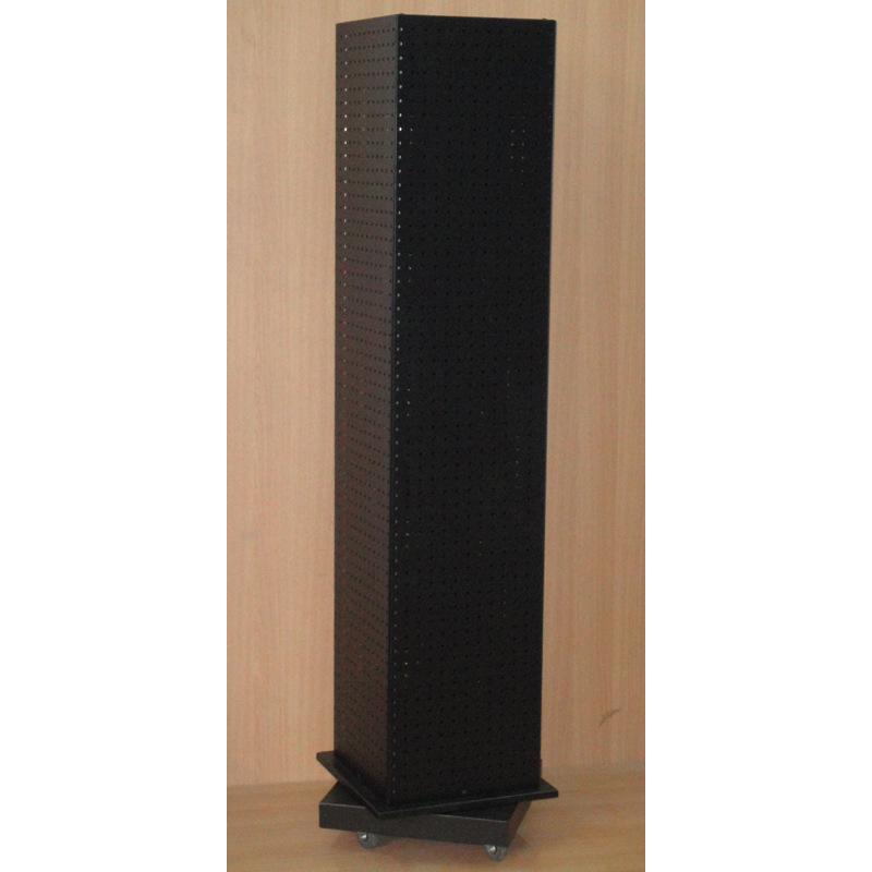 立式旋转孔板展示架 旋转陈列货架 商品洞洞板促销架 孔板货架