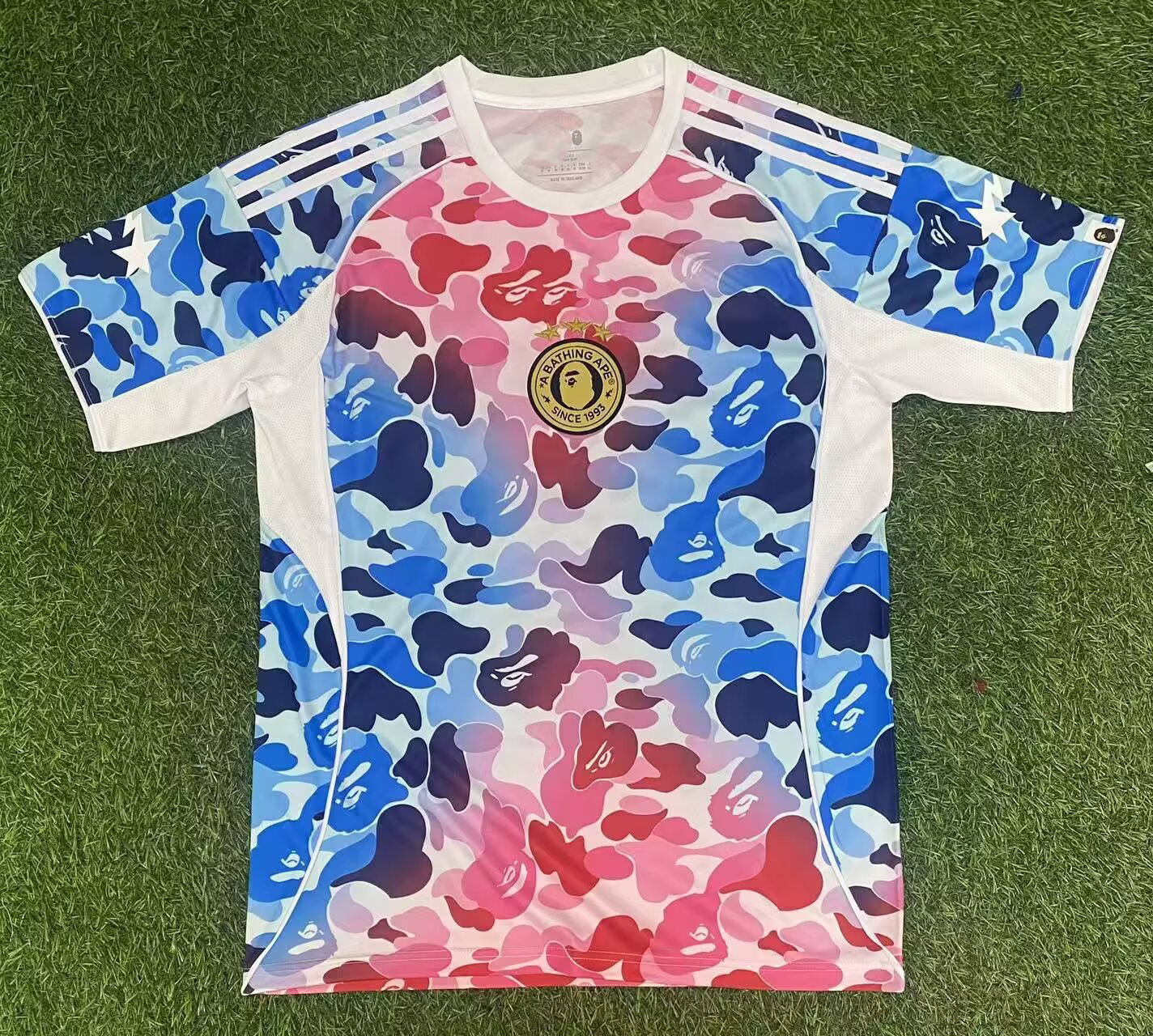 BAPE x adidas x Inter Milan Camo Soccer Jersey Multicolor