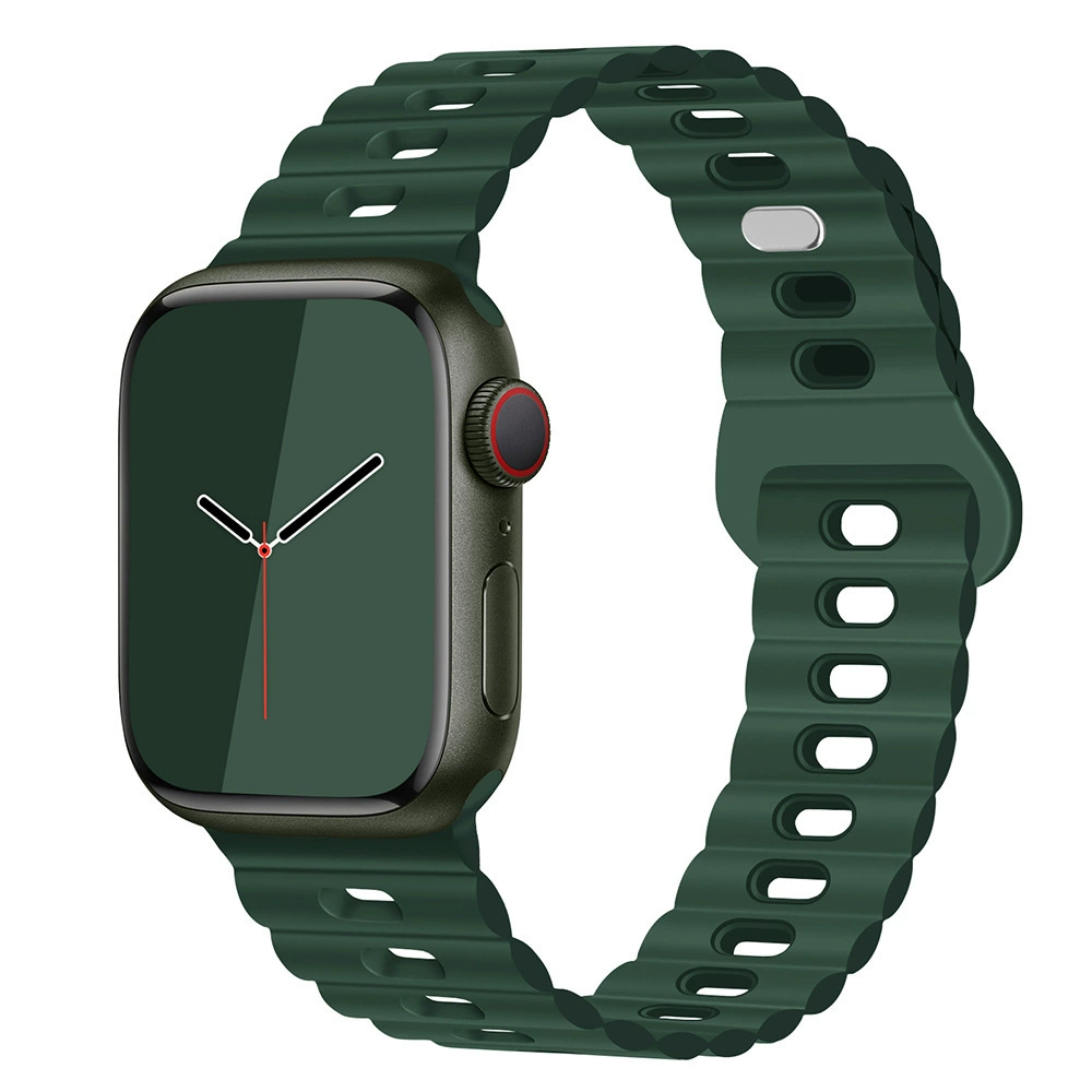 Apple, силиконовый браслет для часов, двухцветные дышащие спортивные часы