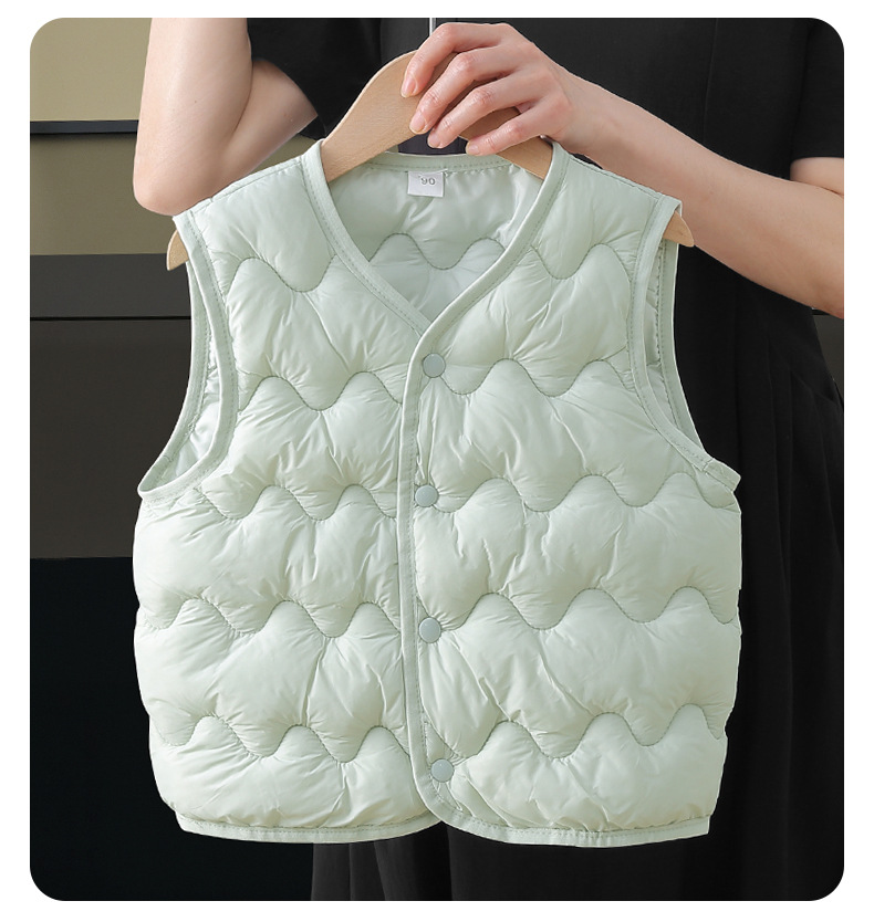 2025 otoño e invierno nuevo estilo ropa para niños chaleco de algodón de plumón para niños chaleco para niños y niñas chaleco cálido para bebés
