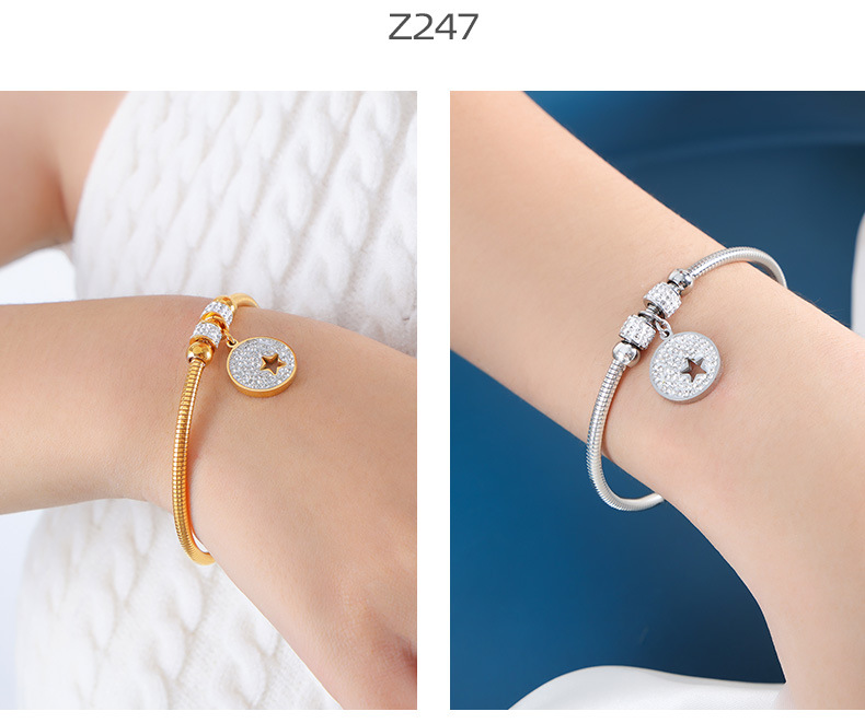 Pendant Bracelet Set Magnetic Attraction Titanium Steel Bangles_voghion.com