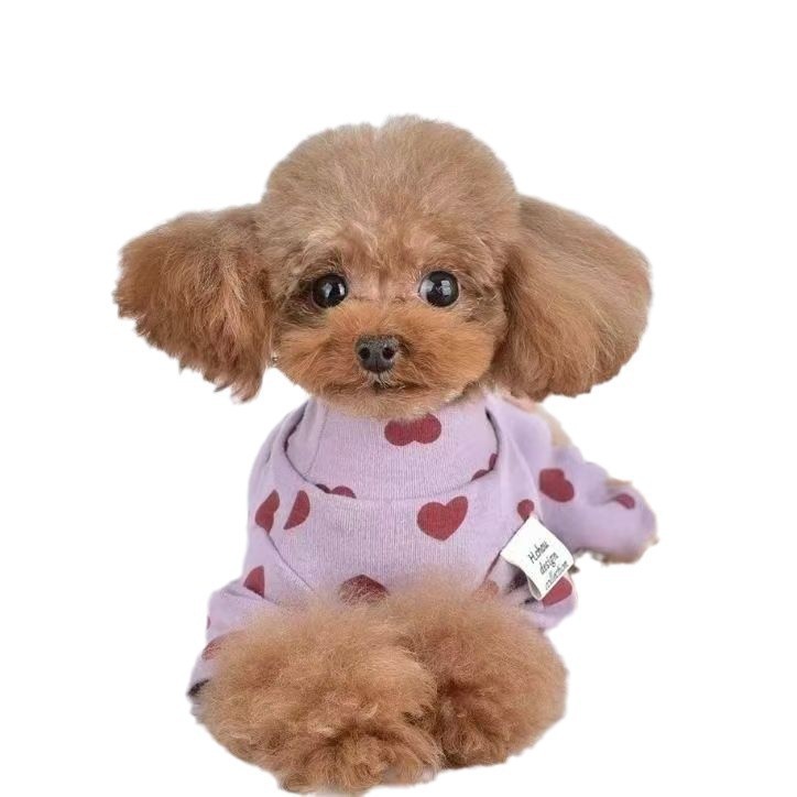 犬の服、冬のペットの服、犬の服、秋冬の犬の服、冬のペットの服、愛の底シャツ