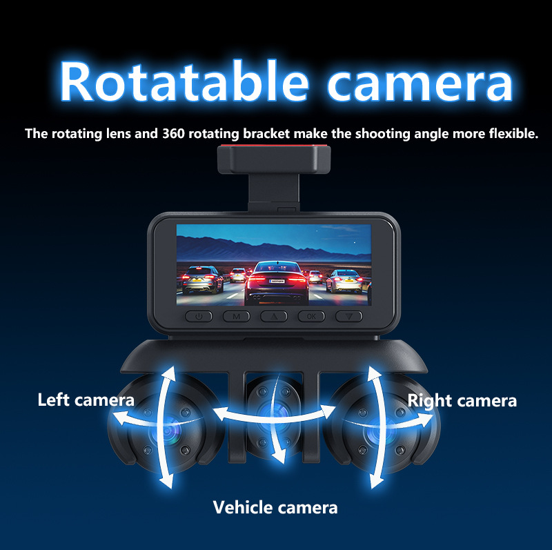 W18-5 Lens Dashcam 3.16-inch 1080P Five-Channel Camera Manufacturer's Best-Selling Product for Foreign Trade and E-commerce on Amazon