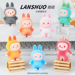 新しいマカロン植毛ラブ布 diy 漫画フィギュアかわいいミニ人形デスクトップ装飾品工場卸売
